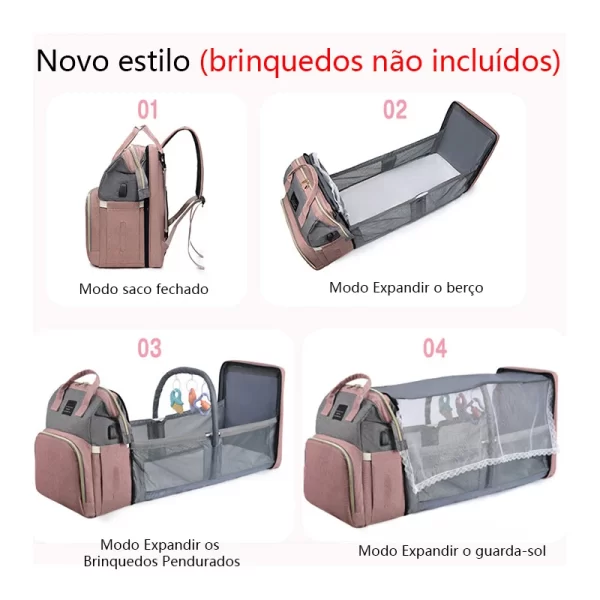 Mochila de bebê, berço  dobrável - Image 3