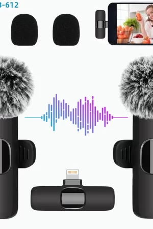 Novo microfone de lapela sem fio portátil  para iphone, android, pc câmera telefone jogos ao vivo, gravação vídeo áudio
